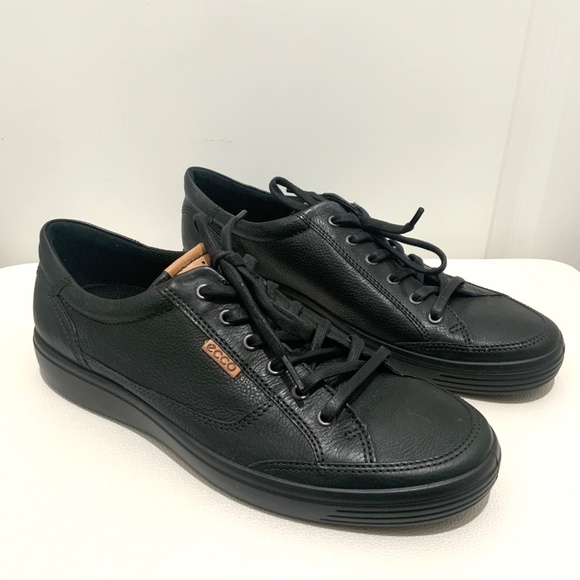 Ecco Soft 7 Men’s Black Leather Low top Sneakers Comfortable lace up loafers 10 main image 10